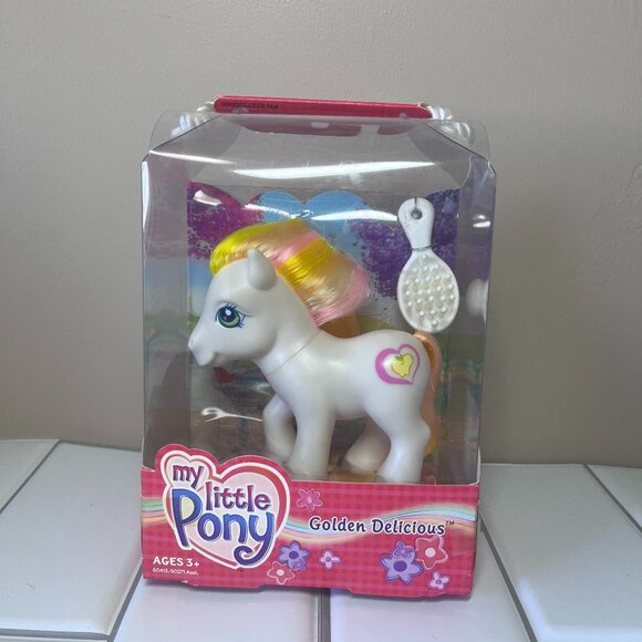 My Little Pony G3 Golden Delicious 2004 Apple Brushable Hair Unopened - Picture 1 of 7